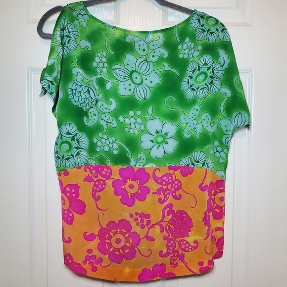 Anthropologie Silk Top Women’s Vanessa Virginia Fata Morgana Printed Size 2 - Picture 4 of 9